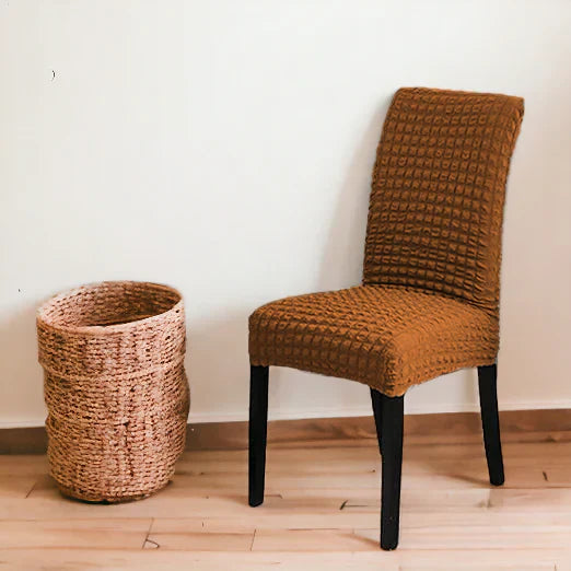 Bubble Style Fitted Dining Chair Cover Copper Color For Weddings shopping express pk