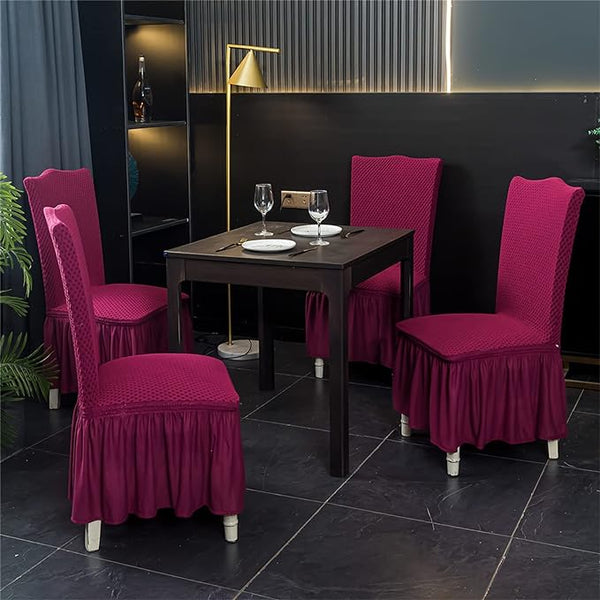 Turkish Style Dining Chairs Covers  - Maroon