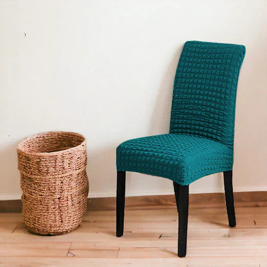 Bubble Style Fitted Dining Chair Cover | Zinc Color | For Weddings, Dining Rooms, Offices, Banquets, And Home Decor