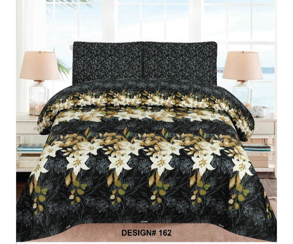 3 Pcs Bedsheet - Black Pendant