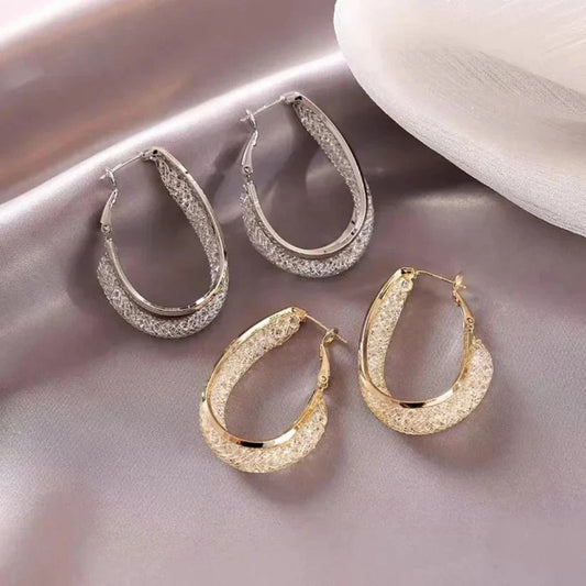 Needle Mesh Earring(24k Gold Plated)