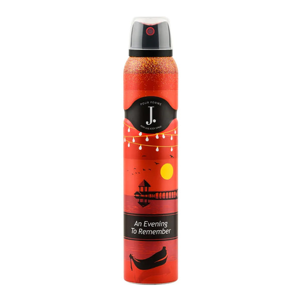 J. Junaid Jamshed – Body Spray An Evening To Remember – Floral & Fruity with Vanilla & Musk – 200ml