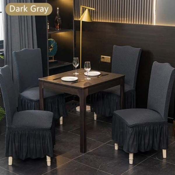 Turkish Style Dining Chairs Covers  -  Dark Grey