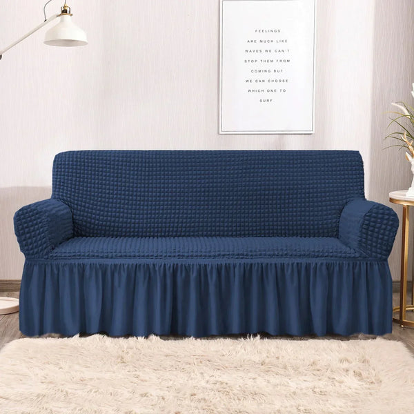 Persian Style Bubble  Sofa Cover - Blue