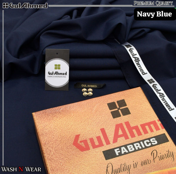 Gul Ahmed Boski Wash N Wear (NAVY BLUE)