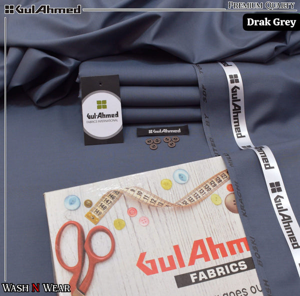 Gul Ahmed Boski Wash N Wear (DARK GREY)