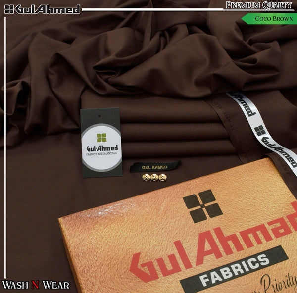 Gul Ahmed Boski Wash N Wear (COCO BROWN)