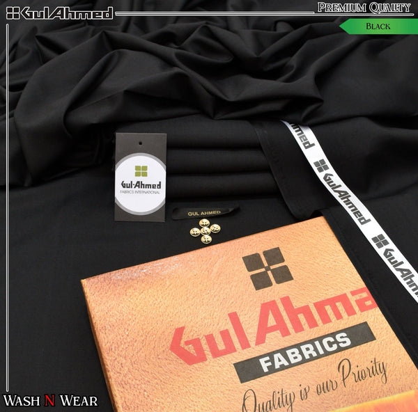 Gul Ahmed Boski Wash N Wear (BLACK)