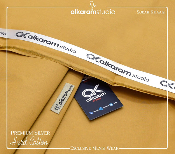 AL-KARAM Silver finish Hard COTTON- SUMMER COLLECTION FOR MENS