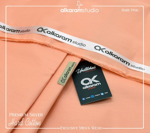 AL-KARAM Silver finish Hard COTTON- SUMMER COLLECTION FOR MENS