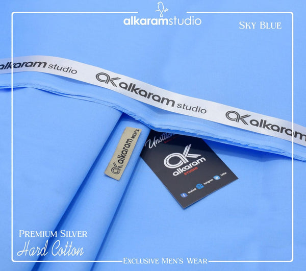 AL-KARAM Silver finish Hard COTTON- SUMMER COLLECTION FOR MENS