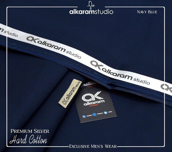 AL-KARAM Silver finish Hard COTTON- SUMMER COLLECTION FOR MENS