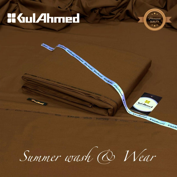 Gul Ahmed  Wash & Wear Unstitched Suit Men