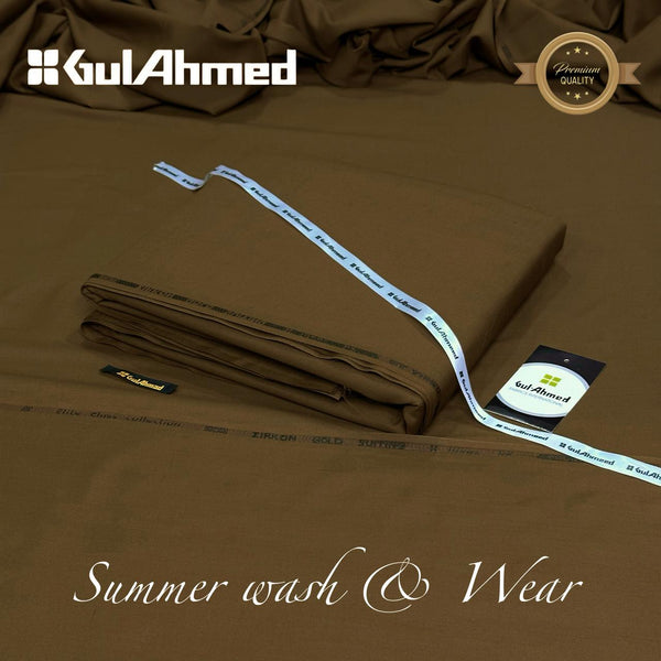 Gul Ahmed  Wash & Wear Unstitched Suit Men
