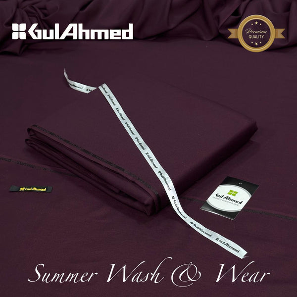 Gul Ahmed  Wash & Wear Unstitched Suit Men