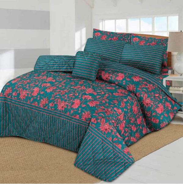 7 Pcs Quilted Comforter Set